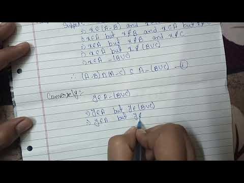 #bsc first semester set theory Prove that A-(BUC)=(A-B) intersection (A-C)