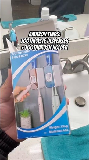 Automatic Toothpaste Dispenser and Toothbrush Holder! #amazonfinds #amazonmusthaves #amazonfavorites