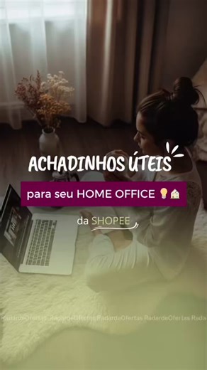 Gostou? Comenta aqui qual item você mais gostou, que te envio o Link.🤗 Entre para o nosso grupo de Promoções e não perca as ofertas que eu posto em primeira mão lá.🤑 O acesso está no Link da bio.💜 #homeoffice #trabalhoemcasa #officedecor #achadinhosdashopee #viral
