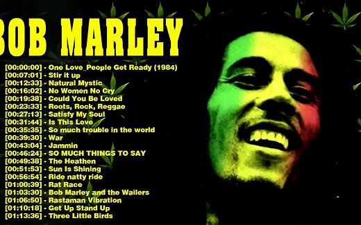 鲍勃马利 雷鬼乐鼻祖 经典雷鬼音乐 Bob Marley Greatest Hits Reggae Songs