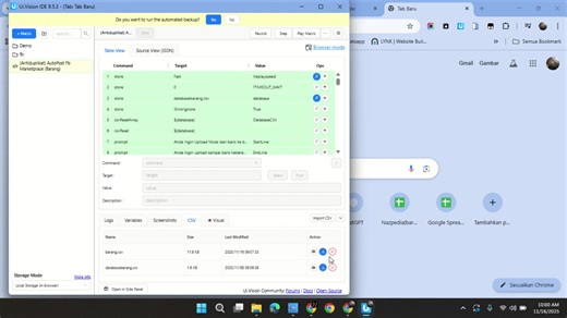 Cara Mudah Upload File CSV di UI.Vision Untuk Auto Posting Produk _____________________________________________________________ Cara upload file CSV di UI.Vision untuk melakukan posting produk otomatis! Tutorial ini cocok untuk kamu yang ingin mempercepat pekerjaan, menghemat waktu, dan membuat proses upload produk jadi 10x lebih efisien. Di video ini kamu akan belajar: ✔ Cara menyiapkan file CSV ✔ Cara import CSV ke UI.Vision ✔ Cara menjalankan automation posting produk ✔ Tips agar proses berja