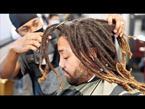 TRANSFORMATION HAIRCUT TUTORIAL: CUTTING OFF 15 YEAR OLD DREADS FOR 360 WAVES