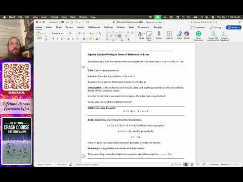 Algebra Solution Writing in Terms of Mathematical Essay for Point Maximization on Exams