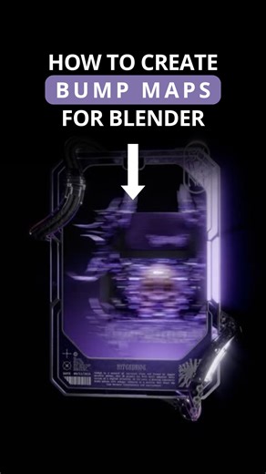 Katrin N. | 🟣 How to Create Customizable Cards with Bump Maps in Blender! 🟣 ✨ 50% black (grey) sits right on the surface—no changes at this point.... | Instagram