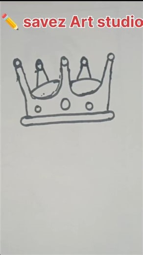 Cute Crown Drawing 👑❤️ | Easy Art in 1 Minute