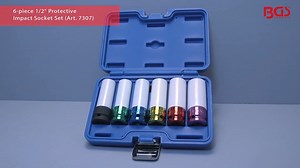BGS Technic Protective Impact Socket Set 6 PIece 🔴 Sizes 15 • 17 • 19 • 21 • 22 mm 🔴 For both manual and impact wrenches 🔴 With plastic coating to protect the alloy wheels 🔴 Includes MS17 special socket for the latest generation of Mercedes wheel nuts Our Price ONLY €49.95 Buy online here 👉 https://www.everydayweldingsupplies.com/bgs-technic-protective-impact-socket-set-125-mm-12-drive-15-17-19-21-22-mm-ms17-piece | Everyday Welding Supplies