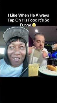 I Like When He Always Tap On His Food It’s So Funny 😂 #shorts
