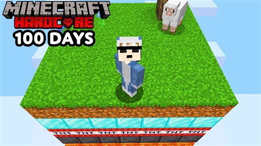I Survived 100 Days With Random Layer One Chunk
