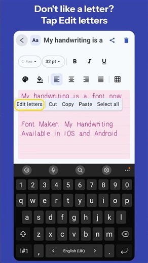 How to Turn Your Handwriting Into a Font on Your Phone (Free) #Shorts