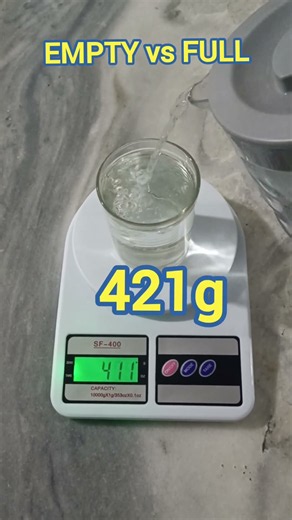 Empty vs Full: How Much Does Water Add to a Glass? 💧🥛 | Approximate Weight