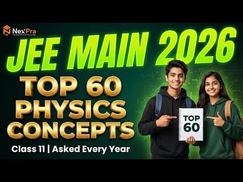 Top 60 Physics Concepts for JEE Main 2026 | 🎓 Class 11 | Asked Every Year