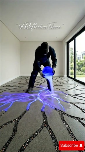 THIS FLOOR IS AMAZING - Lightning Epoxy Floor Transformation #epoxyfloor -#interiordesign #diy