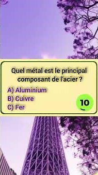 Ce test de culture générale devient plus difficile à chaque question #quizfrançais #apprendre #quiz
