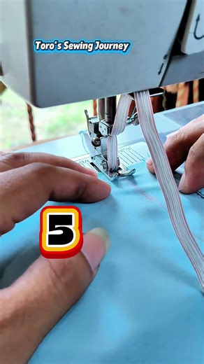 Easy tips for sewing elastic on a portable sewing machine #sewing #sewingtips #jahitmenjahit