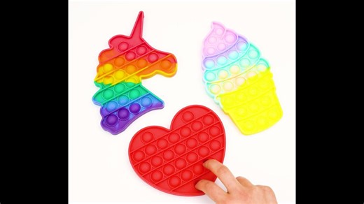 Popping different shapes of Pop It toys