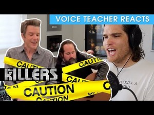 voice teacher reacts to the killers - caution (kimmel)