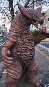 Gomora on the streets of Sukagawa #Ultraman #Gomora #Sukagawa #Japan #Tsuburaya | The Kaiju Kingdom Podcast