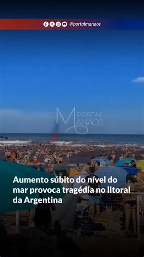 Portal Manaós on Instagram: "🌊 Ondas fortes atingem litoral da Argentina Uma série de ondas intensas deixou um homem morto e ao menos 35 pessoas feridas na costa da Argentina, nesta segunda-feira (12/1). O fenômeno foi registrado em cidades como Mar del Plata, Mar Chiquita e Santa Clara del Mar, onde imagens mostram o mar agitado e a elevação repentina do nível da água. A vítima foi identificada como Yair Manno, de 29 anos, que teria sido levado por uma forte correnteza. Segundo as autoridades