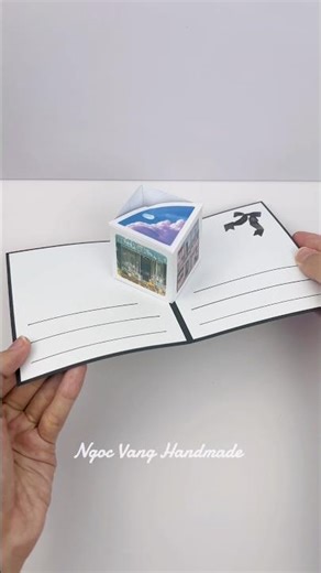 Shorts _ Tutorial ✨ 3D POP UP CUBE CARD - Ngoc Vang Handmade