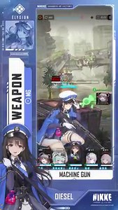 17K views · 1K reactions | 【Weapon Showcase: Machine Gun】 Machine Gun (MG) - Superior mid range weapon, heavy and dense firepower, has large magazine capacity and long reload time, continuous shooting will increase the shooting speed NIKKE Represents: Diesel, Emma, Guillotine #NIKKE | GODDESS OF VICTORY: NIKKE | Facebook