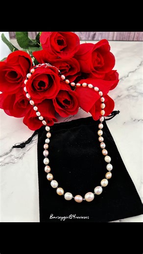 Hello friends! Today I’m sharing this beautiful necklace from ShopLctv! This is a Multi Color Freshwater Pearl, Mozambique Garnet Necklace. It’s 18 Inches long. I love how pretty it is but wish it was a bit longer. The quality is excellent as well. This would make a great gift for a loved one or yourself. I think it’s perfect for everyday wear but also nice enough to wear to something fancy. The color of the pearls are really pretty and I love that there is a black sparkly rhinestone in between 