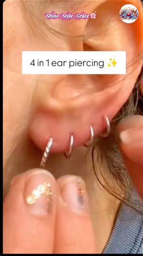 One Earring for 4 Piercings? Watch This! 👂✨