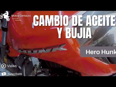 Hero hunk 160r, Como cambiar aceite y bujia