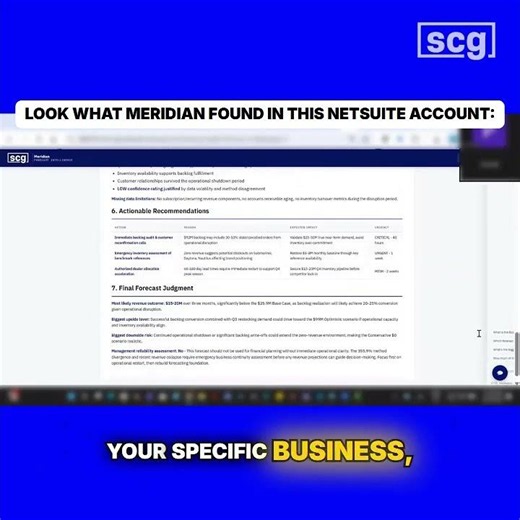 Meridian Revenue Intelligence for NetSuite, Shopify | Board-Ready Forecasts in 30 Seconds