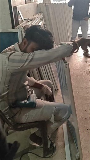 Aluminium sliding window making # Aluminium #machine #making ##windows