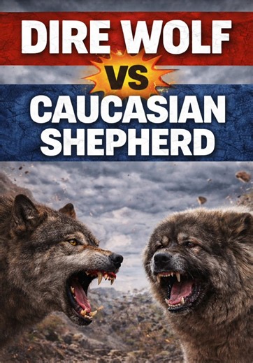 Dire Wolf vs Caucasian Shepherd… Dire Wolf vs Caucasian Shepherd — who wins in a head-to-head showdown between a prehistoric apex predator and one of the toughest guardian dogs on the planet? We break down size, strength, bite force, speed, endurance, and real-world combat traits to explore how this mythical matchup could play out. Would the massive Dire Wolf overpower with size and aggression, or could the fearless Caucasian Shepherd’s strength, thick coat, and guardian instincts turn the tide?