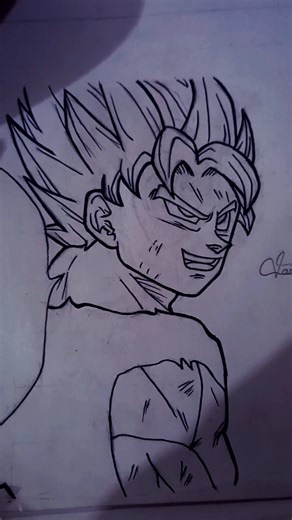 🔥 🥶 DRAWING GOKU SSJ BLUE GOD #shorts #youtubeshorts #art #drawing