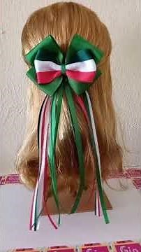 como hacer un moño tricolor ** MES PATRIO **