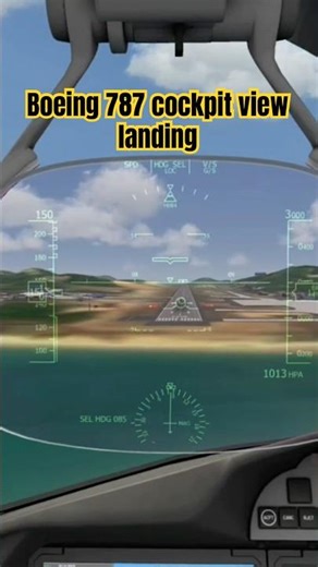 Boeing 787 cockpit view landing #aeroflyfsglobal