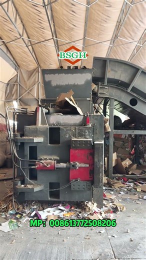 Industrial Cardboard Baler 100T I China Client Feedback Video I Horizontal Baling Machine#cardboard