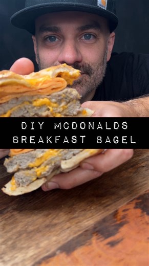 🔥 Mcdonalds Breakfast Bagel🔥 so iconic, so goddamn tasty also so simple to make at home the trick is to you sausage meat, not pork mince because you need seasoned and high in fat also the double cheese slices help create a kind of sauce which is it. Anyway, let me know how I done. #mcdonalds #mcdonaldshack #breakfast #breakfastbagel | OllieEats