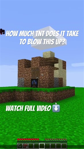 How much tnt does it take to blow his house up #minecraft #map #minecraftmaps #mcyt #tnt #funny