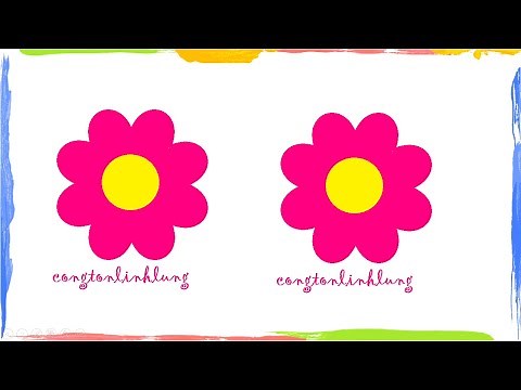 HOW TO DRAW FLOWER EASY IN MS PAINT - Hướng dẫn vẽ bông hoa bằng Phần mềm Paint - Tin học lớp 4