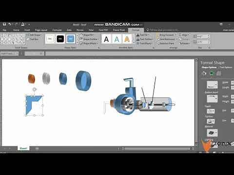 Making 3d drawing in Excel I Centrifugal Pump : Part 2 of 3