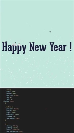 Day-03 Happy new year 🎊[Html | CSS | JS] #coding #shorts #htmlcss #cssanimation