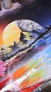 So enjoyed making this one. P.S. its been 3 years already :D #sprayart #spraycan #spraypaintingart #art #paitning #dayandnight #landscapeart #landscape | Skech ART