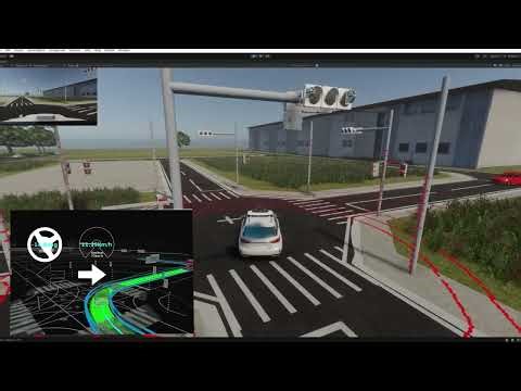 Autoware in AWSIM Environment of Kashiwa ITS R&R Test Field