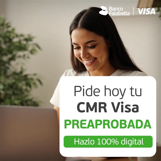 ¡Adelanta tu Navidad! Pide tu CMR Visa y ahorra más de S100 en Oportunidades Únicas en Falabella. Además de descuentos exclusivos y miles de beneficios que tenemos para ti. Hazlo en solo minutos y disfrútala al instante 💚 | Banco Falabella Perú