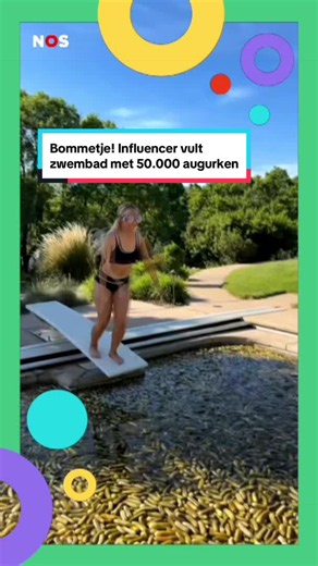 Zou jij een duik nemen in een augurken-zwembad?🏊‍♀️ #jeugdjournaal #augurken #zwembad