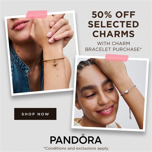 1.7K views · 29 reactions | Ready, Set, Shop! Our 50% OFF charm offer is still on, but not for long! *Conditions and exclusions apply, please see pandora.net for details. Shop now: https://nz.pandora.net/en/promotions/ | Pandora | Facebook
