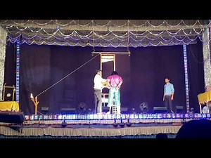 Magician Lalu Chudasama performs guillotine cuttings