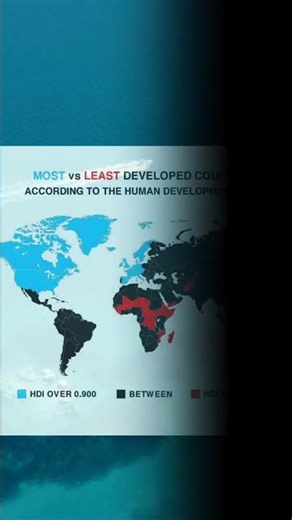 Least developed countries vs. most developed countries #hdi #geography #statistics #facts #data