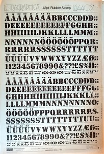 RUBBER STAMP (30pt/42pt) Letraset Vintage Rub on Letter/number Transfers (rare) - Etsy