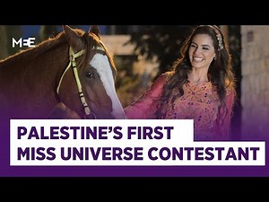 Nadeen Ayoub represents Palestine for the first time at Miss Universe