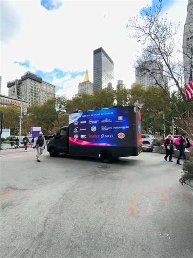 NYC LED Billboard Truck Activation for Veterans T Mobile and Salesforce