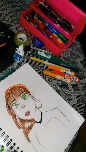 Drawing and Coloring a Portrait Step-by-Step